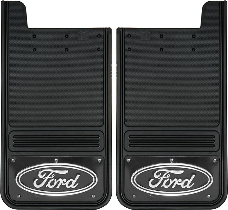 Gatorback Ford Logo Mud Flaps - Black/Wrap