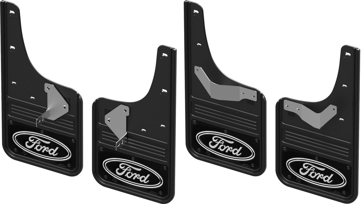 Gatorback CR Ford Logo Mud Flaps - Black/Wrap