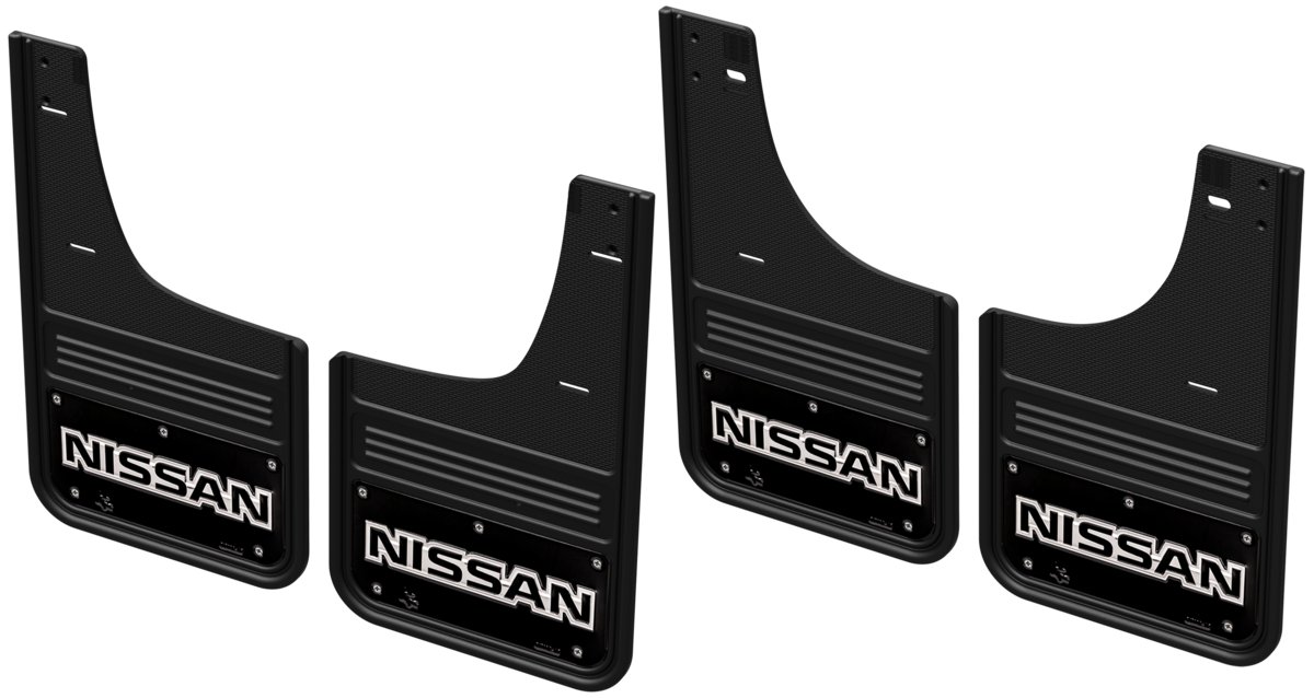 Gatorback CR Nissan Logo Mud Flaps - Black/Wrap