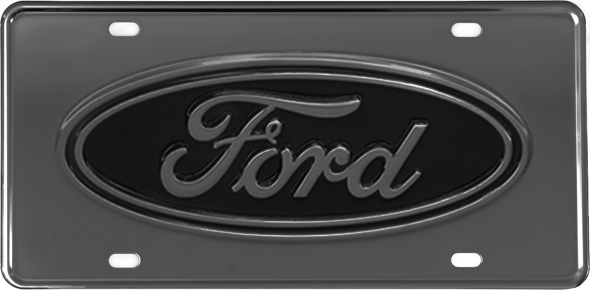 FORD BLACK TRUCK METAL LICENSE PLATE OFFICIALLY LICENSED 