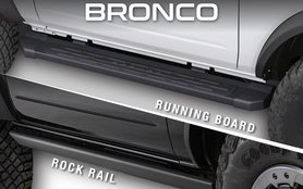 Gatorback CN Bronco Mud Flaps - Black/AL