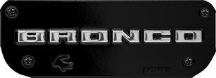 Gatorback Bronco Text Logo Plate - Black/Wrap