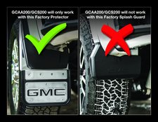 Gatorback CA GMC Logo Mud Flaps - Black/Wrap