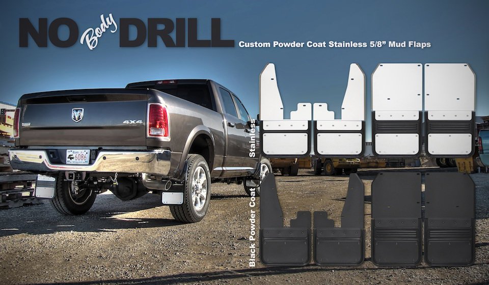 Gatorback NO Drill Ram Mud Flaps