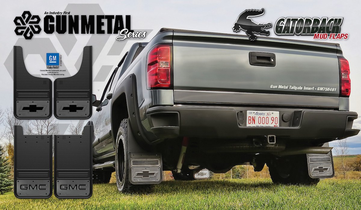 Gatorback Gunmetal GM Licensed Mud Flaps