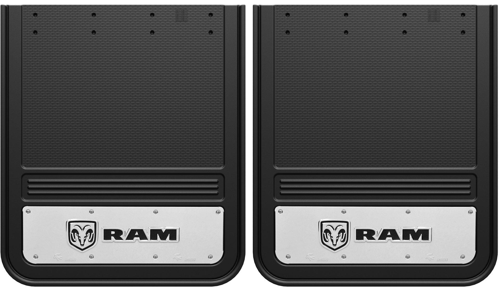 Wisco Direct - Gatorback Mud Flaps - Laramie Longhorn With Black Wrap - 21"x24" Dually - GB2124L-W