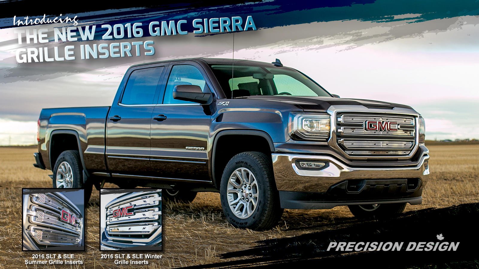 Precision Grille Inserts 2016 GMC Sierra